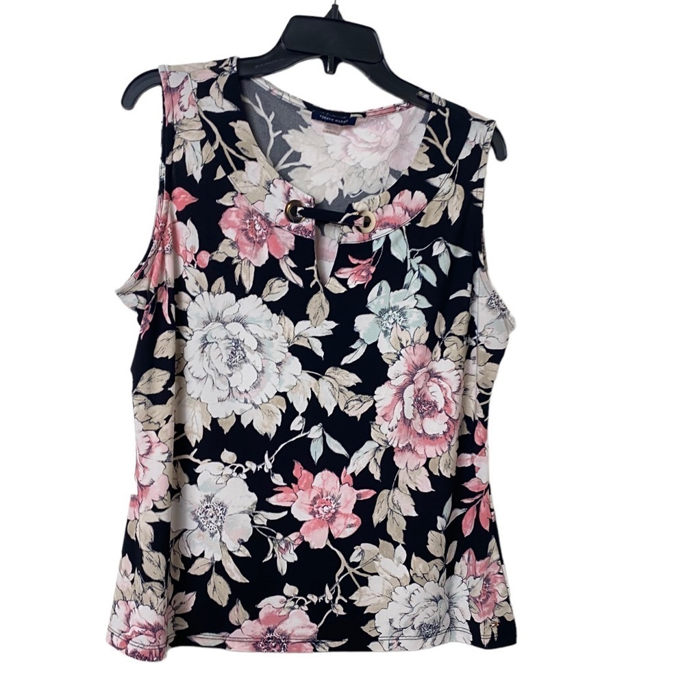Tommy Hilfiger Women Colorful Floral Top/Blouse  Multi Color Sz XL